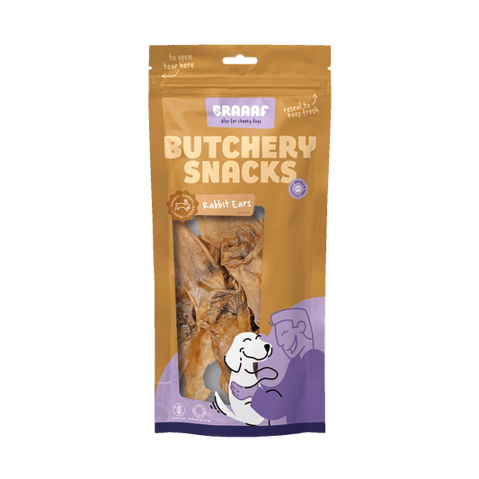 Braaaf Butchery Snacks Kaninchenohren 80 g