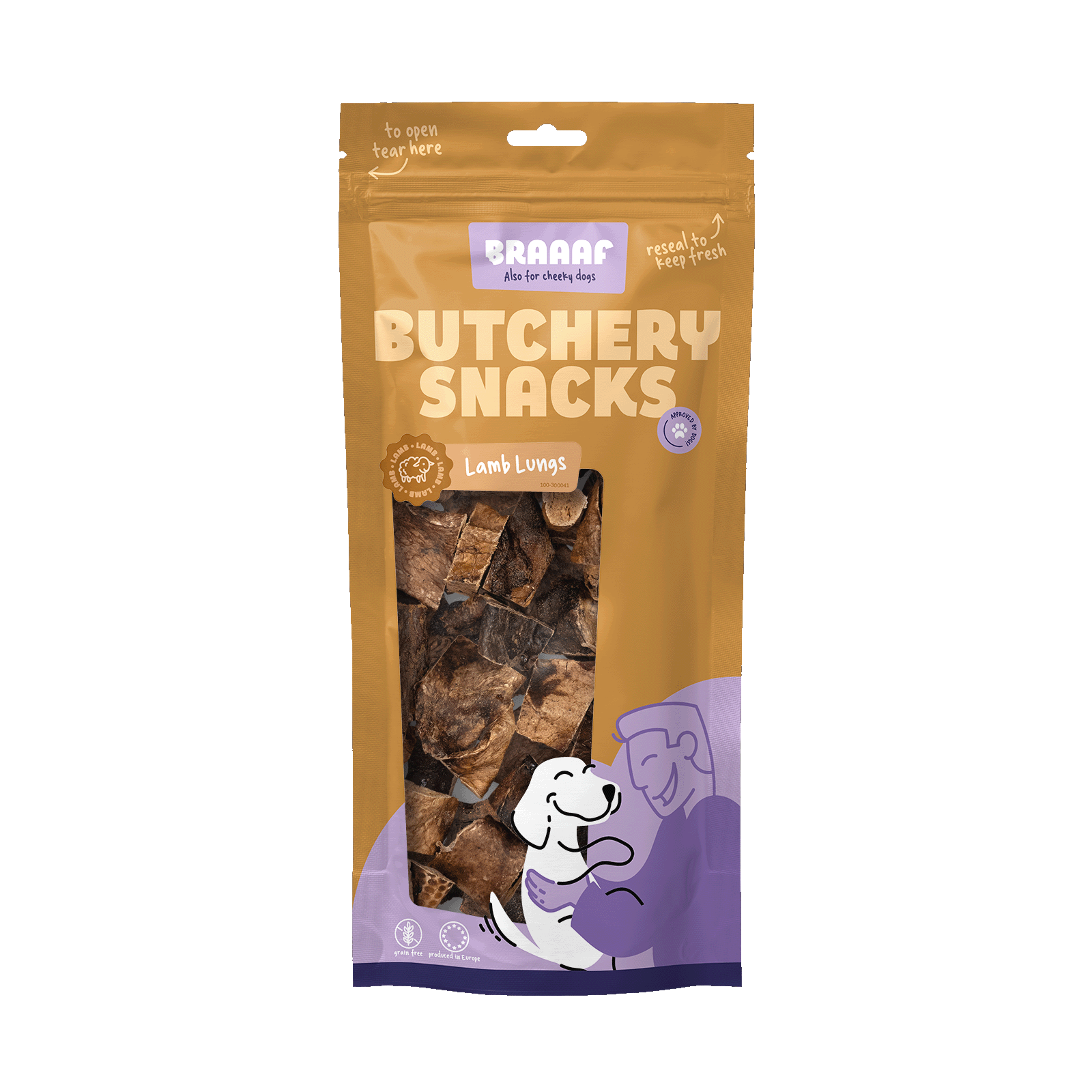 Braaaf Butchery Snacks Lammlungen 85 g