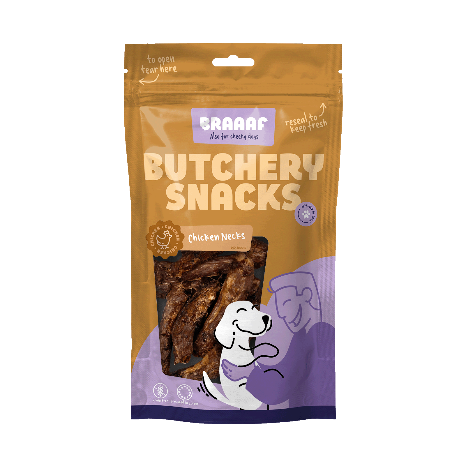 Braaaf Butchery Snacks Hühnerhälse 125 g