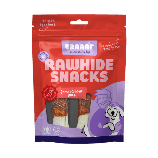 Braaaf Rawhide Pressed Bone Ente - 12,5 cm