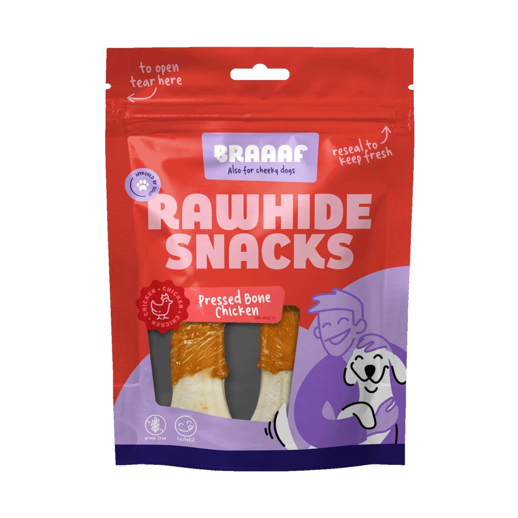 Braaaf Rawhide Pressed Bone Ente - 12,5 cm