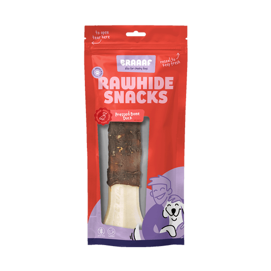 Braaaf Rawhide Pressed Bone Ente - 20 cm