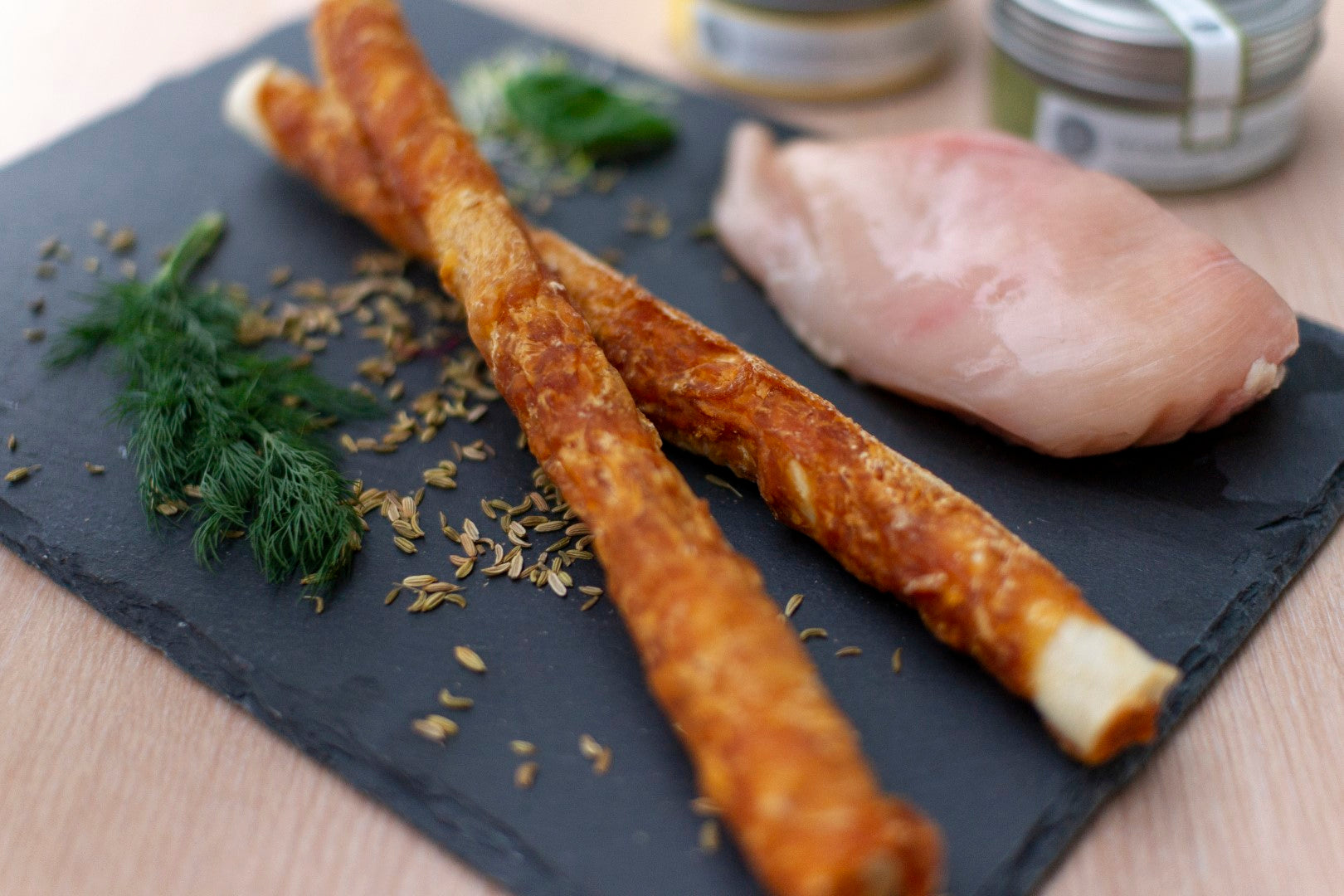 Braaaf Rawhide Twister Huhn (3 St.) - 25 cm