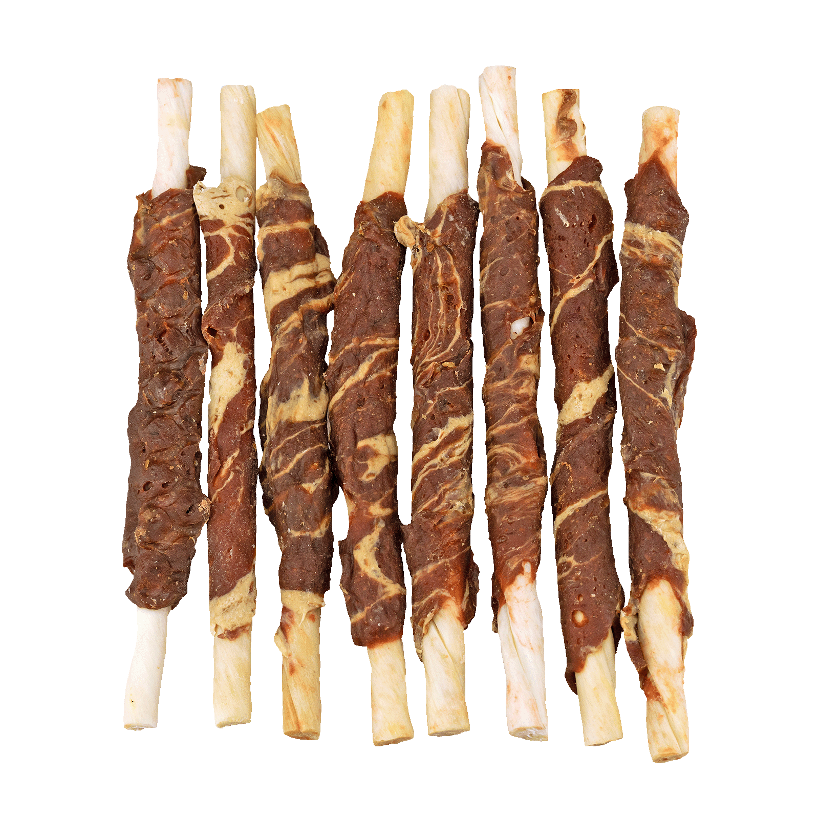 Braaaf Rawhide Roll Sticks Rind & Fisch - 8 St.