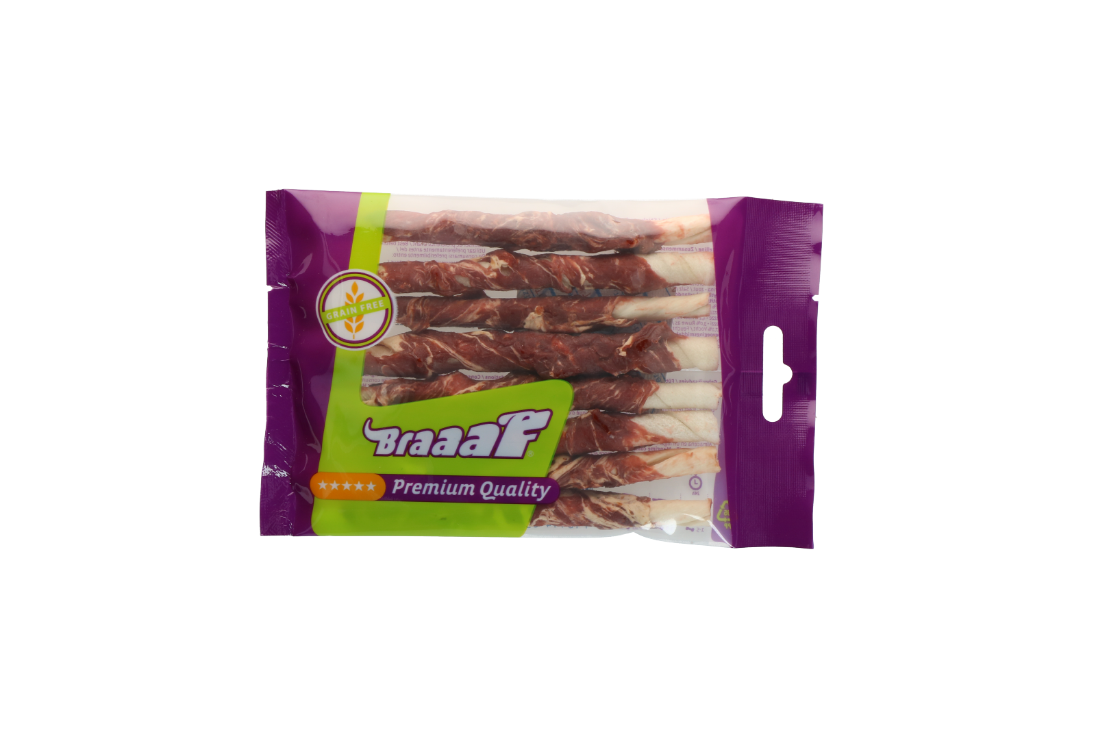 Braaaf Rawhide Roll Sticks Lamm & Fisch - 8 St.