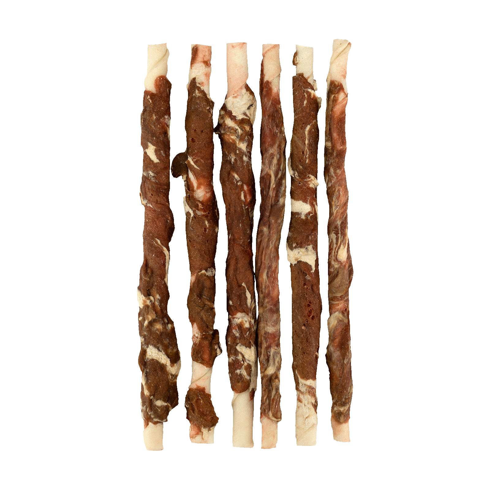 Braaaf Rawhide Twister Rind & Fisch (6 St.) - 21 cm