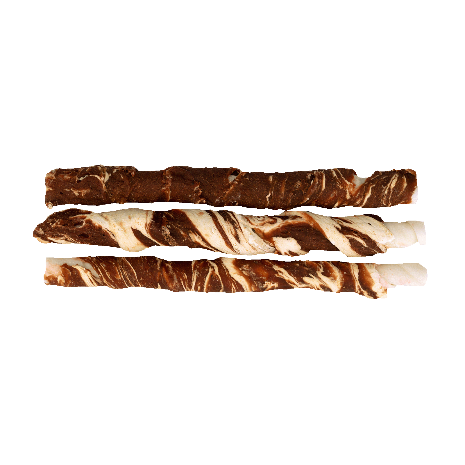 Braaaf Rawhide Twister Rind & Fisch (3 St.) - 21 cm