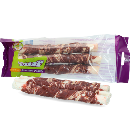 Braaaf Rawhide Twister Lamm & Fisch (3 St.) - 21 cm