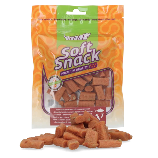 Braaaf Soft Snack Thunfischstabchen mit Karotten und grunen