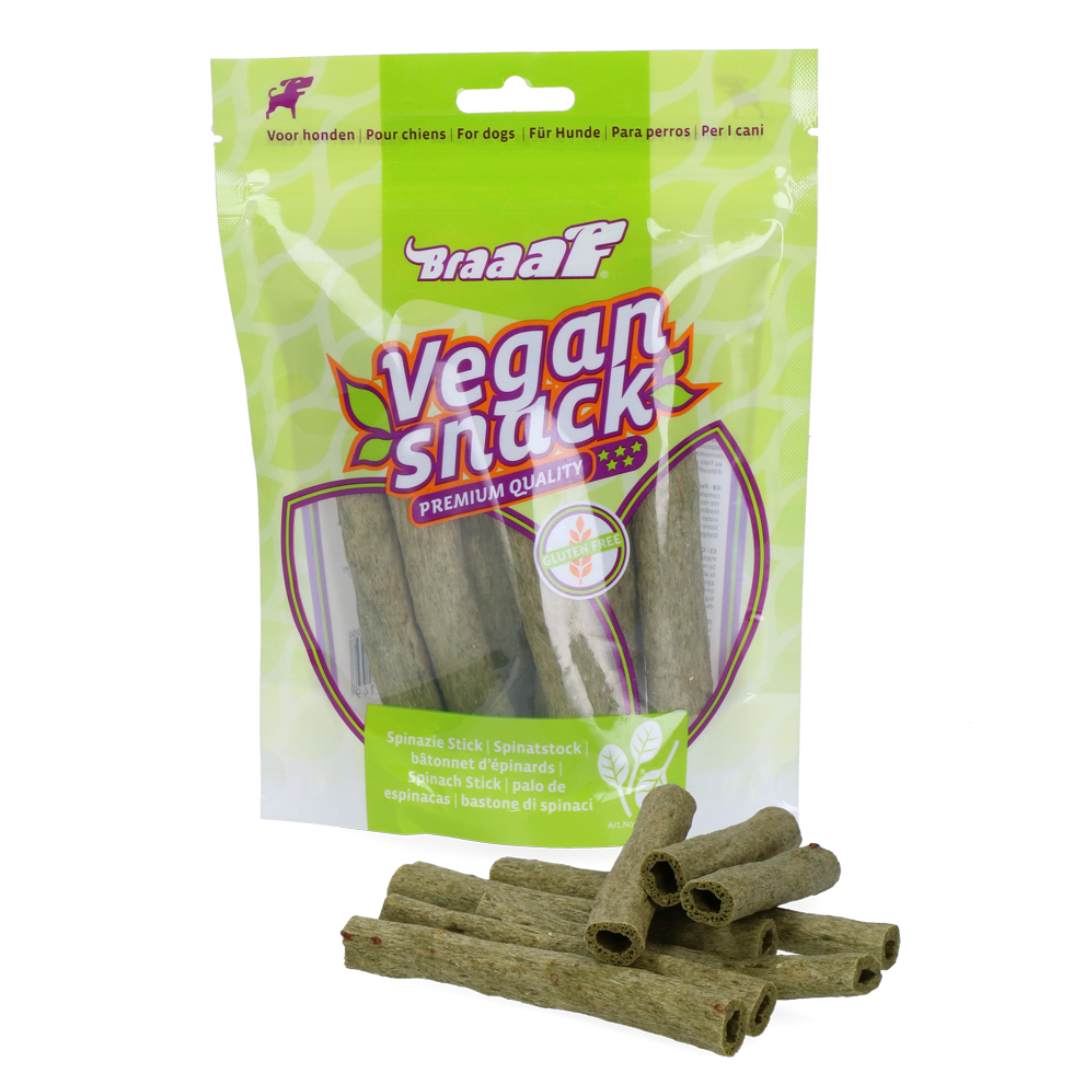 Braaaf Vegan Snack Spinat Stick - 12 cm