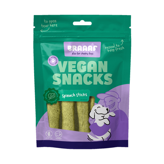 Braaaf Vegan Snack Spinat Stick - 12 cm
