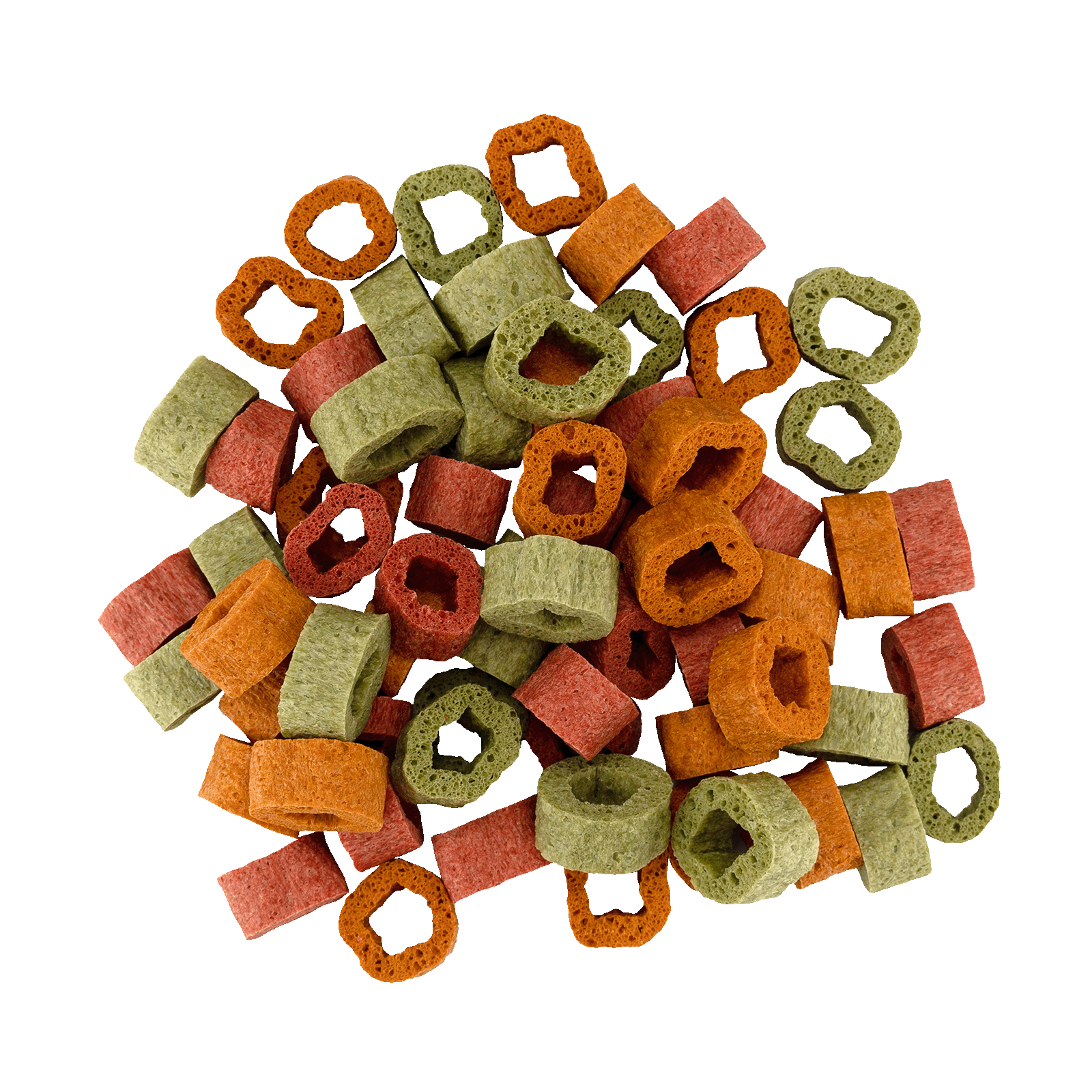 Braaaf Vegan Snack Mixed Hoops Spinach Pumpkin Beetroot - 1 cm