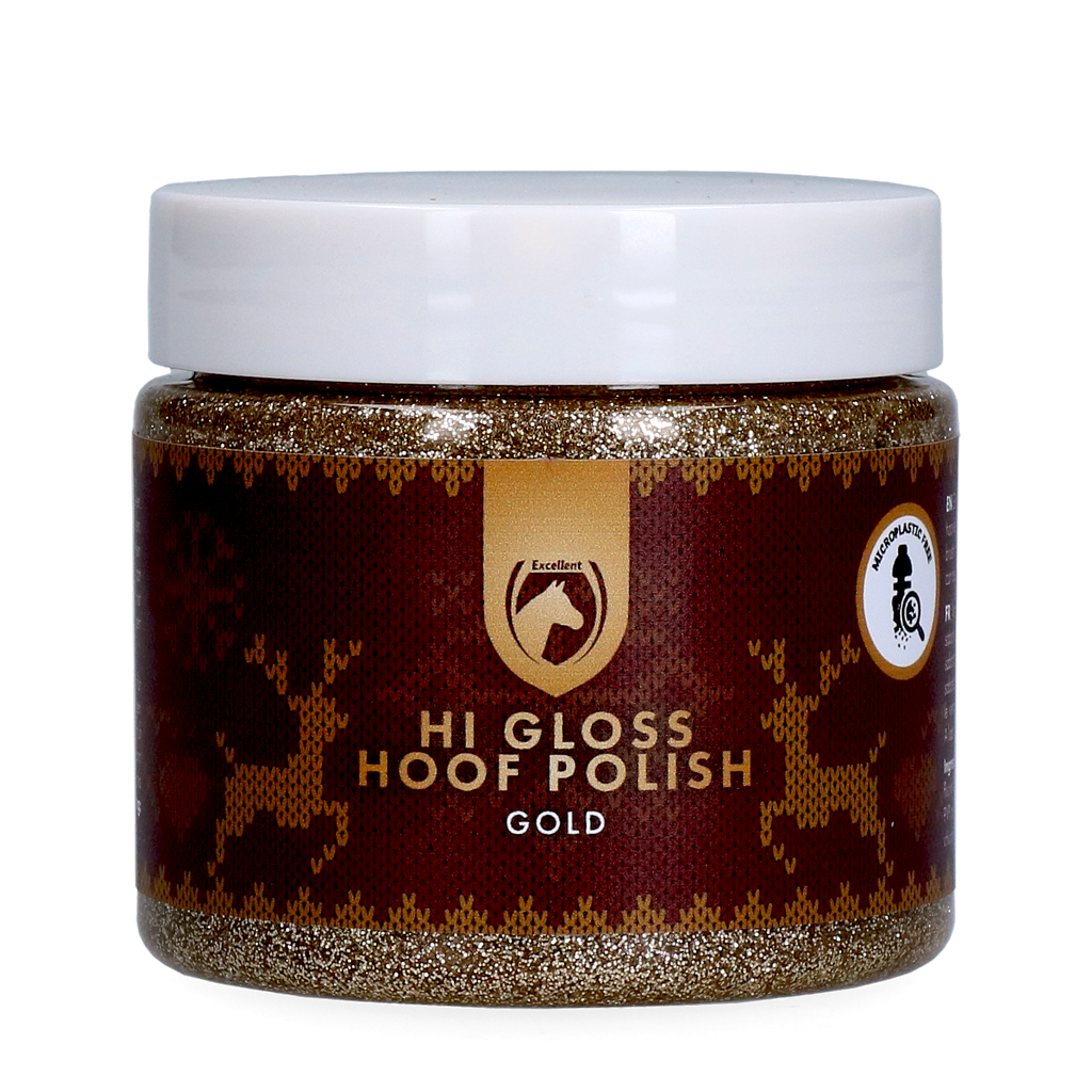 Excellent Horse Christmas Hi Gloss Hoof Polish Gold 150 ml