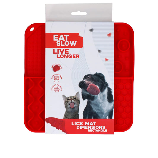 Eat Slow Live Longer quadratische Leckmatte