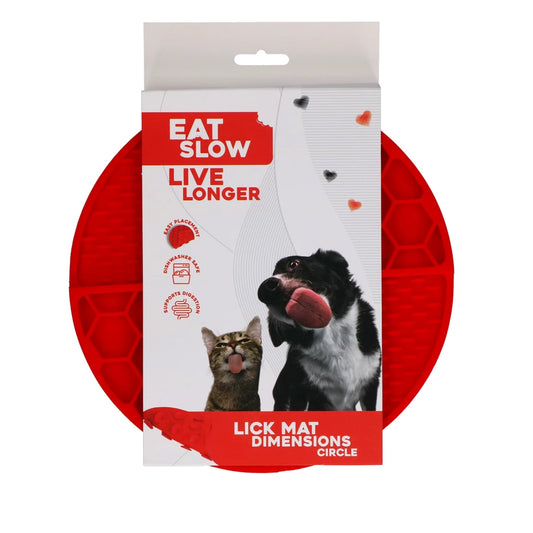 Eat Slow Live Longer runde Leckmatte