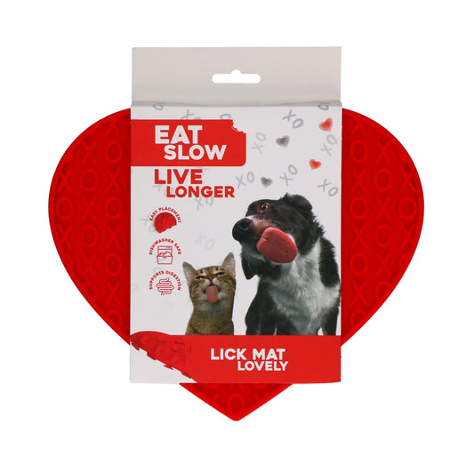 Eat Slow Live Longer Leckmatte „Herz“ XO-Muster