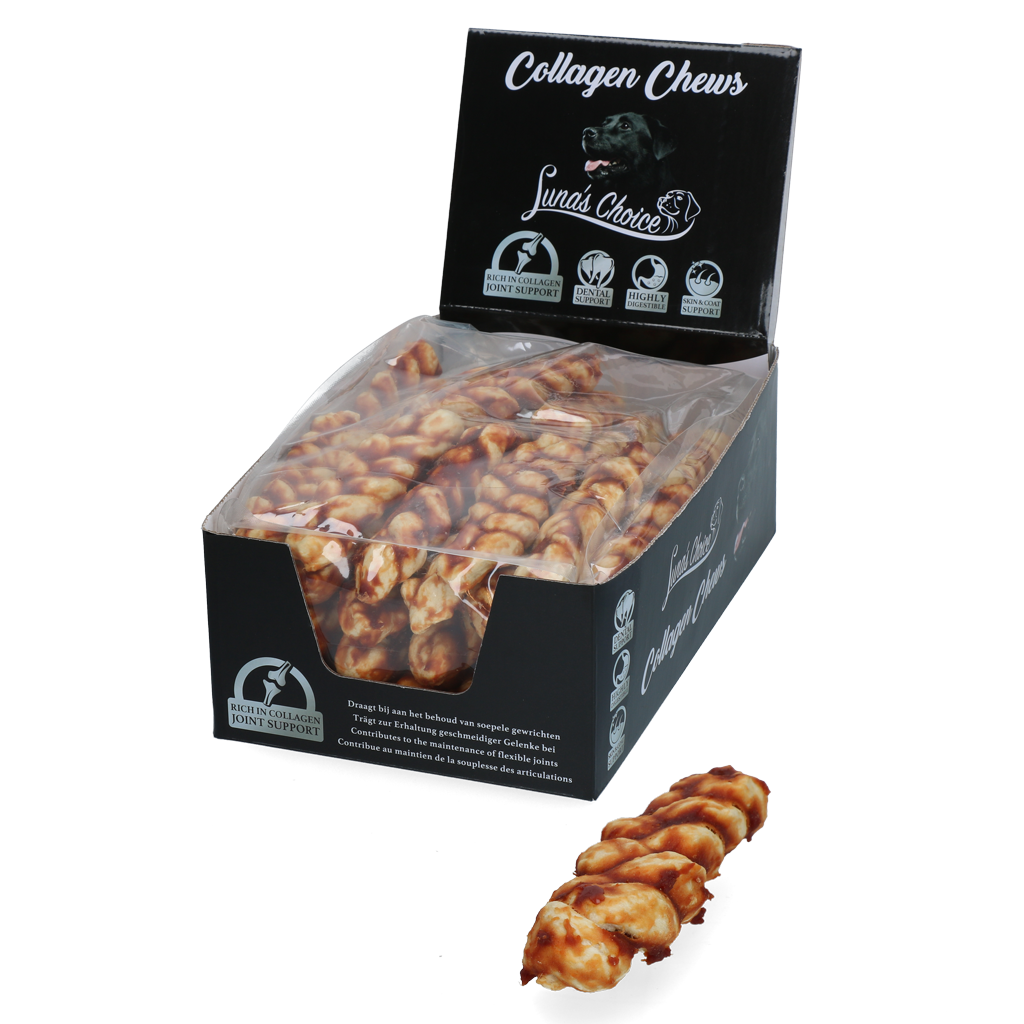 Luna's Choice Collagen Chews Braid Lachs S