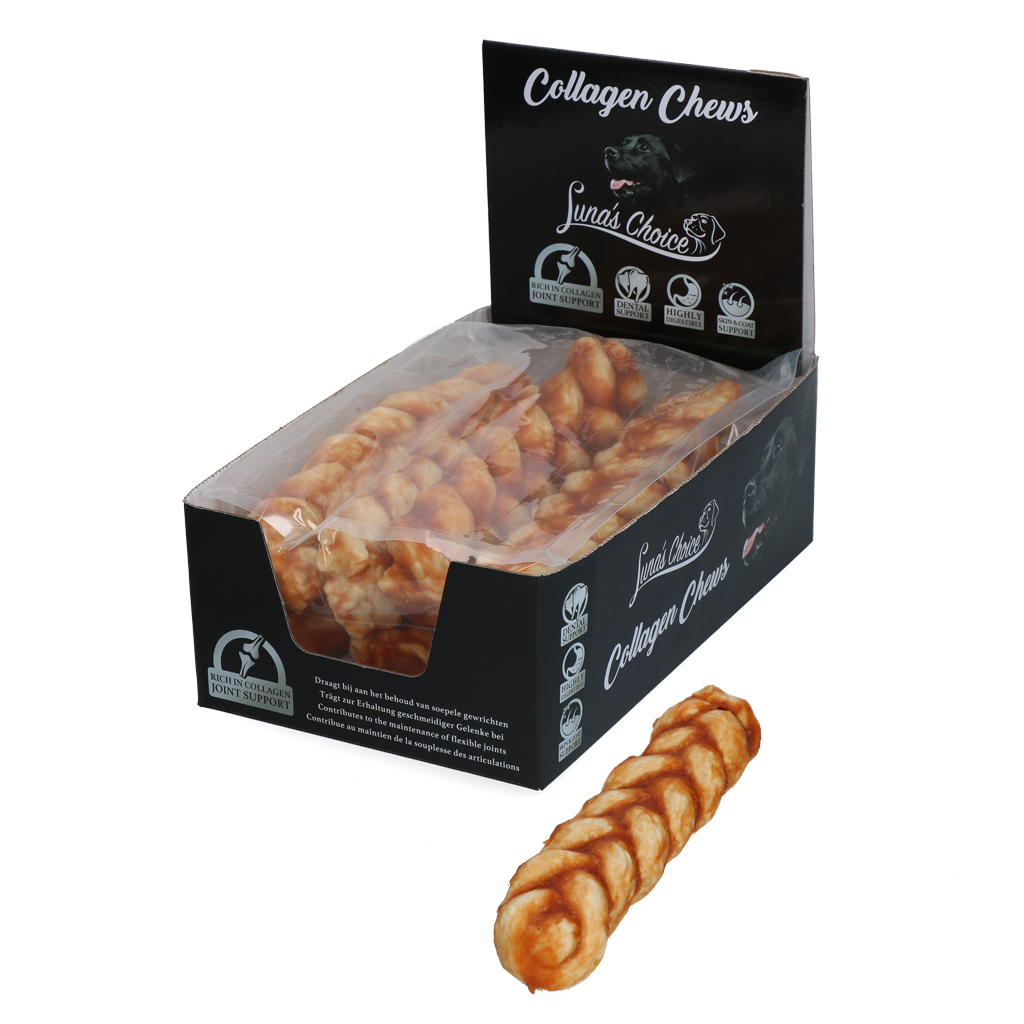Luna's Choice Collagen Chews Braid Huhn L