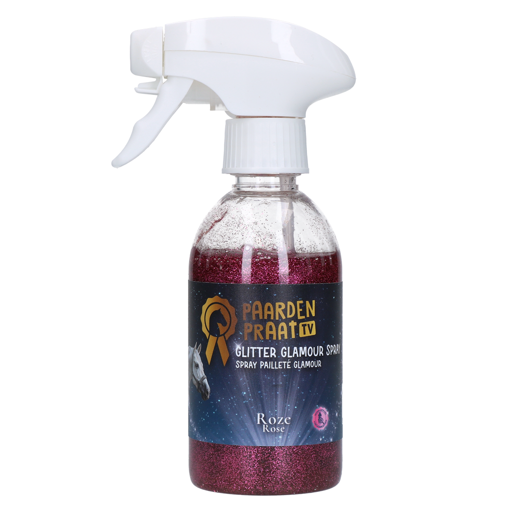 Paardenpraat TV Glitter Glamour Spray Rosa
