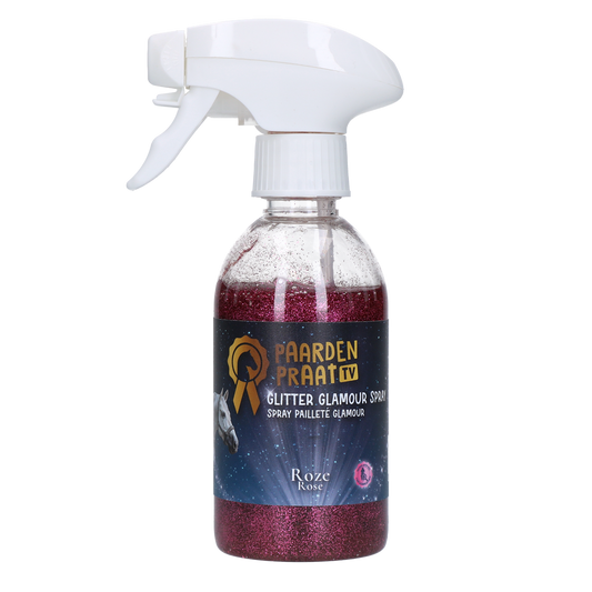 Paardenpraat TV Glitter Glamour Spray Rosa