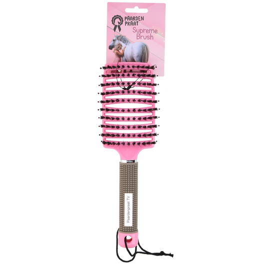 Paardenpraat Horse Supreme Borstel Rosa