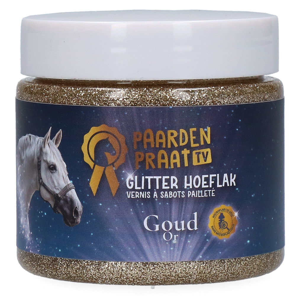 Paardenpraat TV Glitzer Huflack Gold