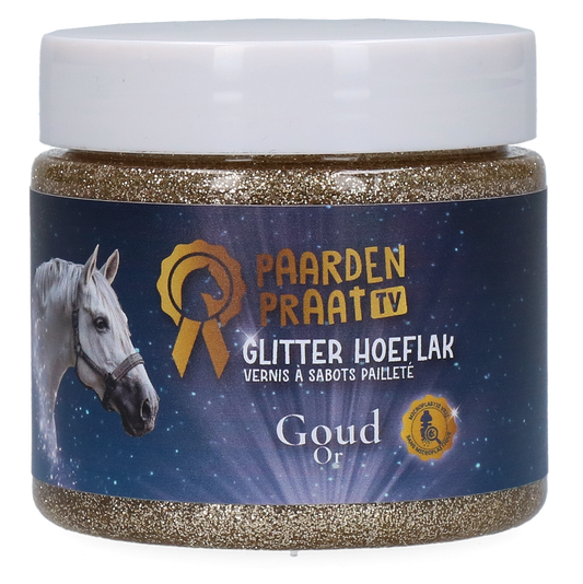 Paardenpraat TV Glitzer Huflack Gold