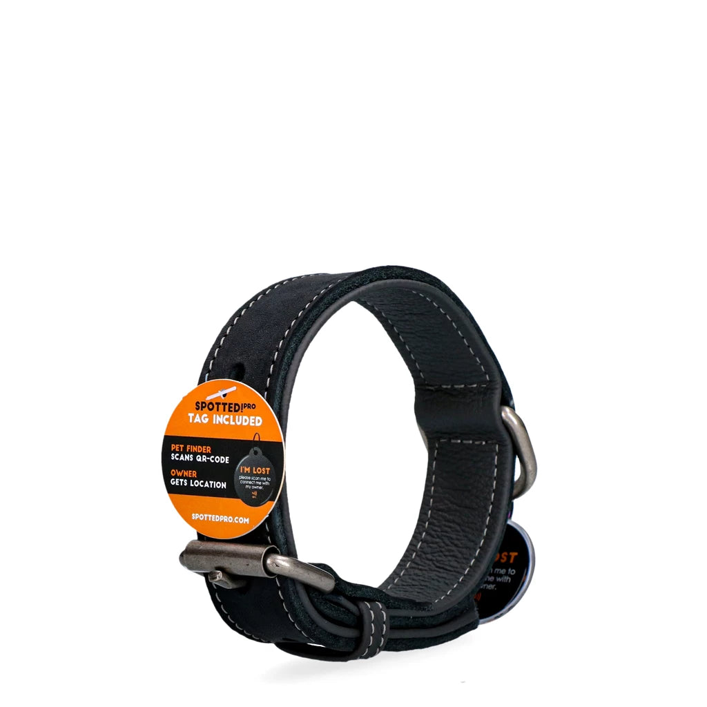 Spotted! Lederhalsband Hundetag
